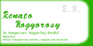 renato mogyorosy business card