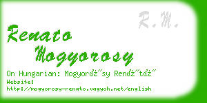 renato mogyorosy business card